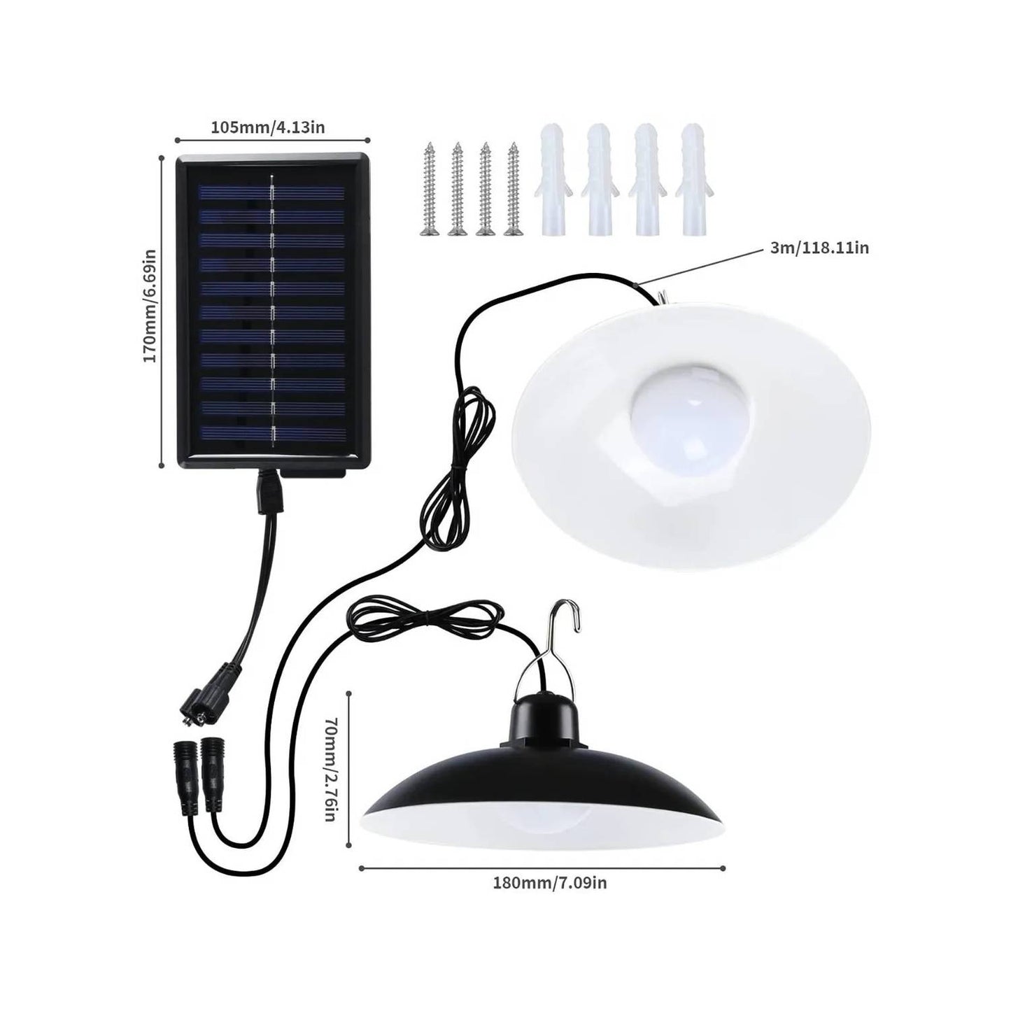 Lámpara Solar Led Colgante / Control 240